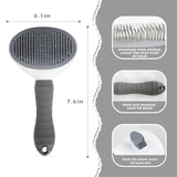 Self-Cleaning Pet Grooming Brush – Dematting Comb for Dogs & Cats