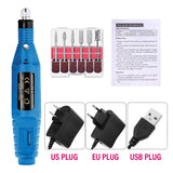 Electric Nail Drill Kit with Sanding Bands for Manicure & Pedicure – 20000 RPM Nail Art Tools