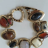Bohemian Vintage Resin Stone Charm Bracelet