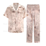 Men’s Traditional Chinese Pajama Set – Lightweight Vintage Sleepwear with Turn-Down Collar