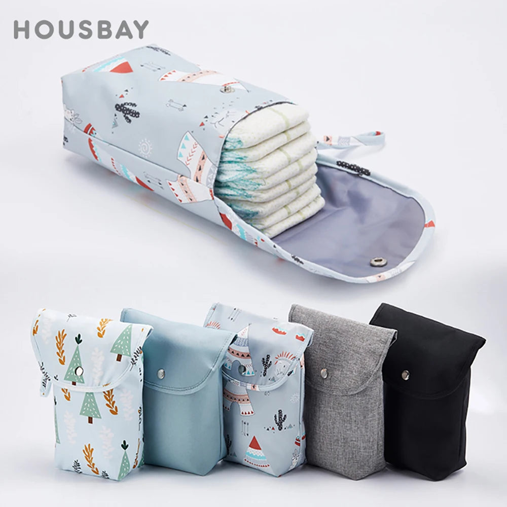 Bolsa organizadora de pañales para bebé, reutilizable, impermeable, bolsa de tela húmeda/seca, bolsa de almacenamiento para pañales de momia para llevar pañales desechables, ropa