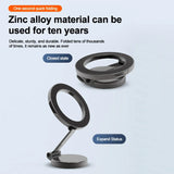 Soporte magnético para teléfono de coche para MagSafe: soporte plegable de aleación ajustable de 360° para iPhone 15, 14, 13 y 12