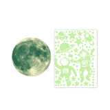 Glow-in-the-Dark Astronaut Wall Stickers – Luminous Moon & Star Decals for Kids' Room & Home Decor