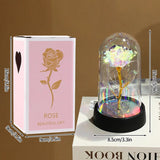 Eternal Galaxy Rose in Glass Dome - Colorful LED Flower Gift for Valentine's Day