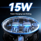 Magnetic Wireless Car Charger – 15W Fast Charging, 360° Rotation, Ultra-Strong Hold