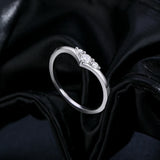 D Color Moissanite Eternity Ring – 925 Sterling Silver Thin Wedding Band for Women