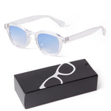 Gafas de sol redondas pequeñas con degradado azul de moda: gafas de sol cuadradas de diseño vintage con diseño de tortuga para hombres y mujeres