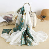 Luxury Satin Silk Scarf – Elegant Women's Shawl, Hijab & Beach Wrap