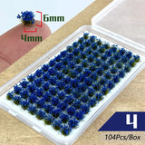 104PCS Miniature Grass & Flower Model Kit – Realistic DIY Scenery for Dioramas, Railways, and Gardens