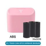 3Pcs Car Trash Can with Lid + 60 (300) Garbage Bags – Leakproof & Compact