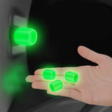 Glow in  the Dark Tire Valve Caps  Fluorescent Stem Covers for Cars Motorcycles & Bicycles