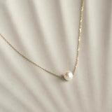 Gold Stainless Steel Heart Necklace – Dainty Zircon Pendant Chain for Women