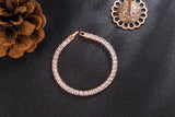Pulsera de plata de ley 925 con dijes de circonitas y cristales: joyería de moda para mujeres para ocasiones especiales