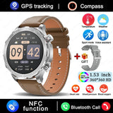 2025 AMOLED Smart Watch with Bluetooth Calling - GPS, NFC & Health Monitoring