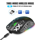 Rechargeable RGB Bluetooth Gaming Mouse with 3 Connectivity Modes – 3600 DPI, Wireless for PC, Laptop, Tablet