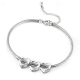 Custom Family Name Bracelet - Personalized Stainless Steel Jewelry for Women
