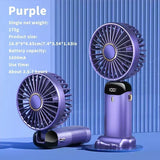 Ventilador de cuello portátil recargable, mini enfriador de aire con carga USB