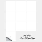 Pegatinas para azulejos de color negro con forma de diamante, resistentes al agua, despegables y adhesivas, para cocina, baño y más, 10 unidades