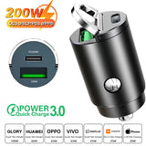 Dual USB & Type-C Fast Car Charger with Quick Charge 4.0/3.0