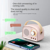 Portable Retro Bluetooth Speaker with Subwoofer, FM Radio & Hands-Free Calling