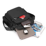 Men’s Oxford Fabric Flap Messenger Bag – Soft Casual Shoulder Bag with Zipper Pocket