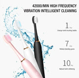 Rechargeable Electric Toothbrush with Soft Bristles and Smart Timer