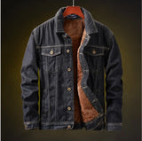 Men’s Thick Winter Denim Jacket – Casual Loose Fit Outerwear