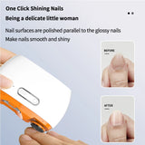 2-in-1 Automatic Electric Nail Clipper & Polisher - USB Rechargeable with LED Light