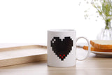 Ceramic Mug – Peach Heart Design, Perfect Valentine’s Gift