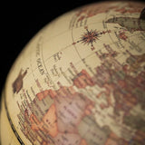 Vintage-Style World Globe – Retro English Map with Wooden Base for Home & Office Décor