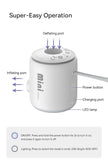Portable Mini Electric Air Pump with LED Light, Fast Inflation & Deflation for Outdoor Use