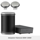 Rolling Knife Sharpener with Magnetic Base – 15° & 20° Angle Guide and Diamond Sharpening Stone