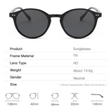 Gafas de sol polarizadas redondas retro: montura clásica de leopardo y protección UV400