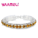 Elegant Sterling Silver Cubic Zirconia Women’s Chain Bracelet