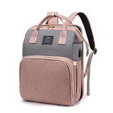 Mochila grande de nailon para pañales: elegante, duradera y espaciosa para padres en movimiento