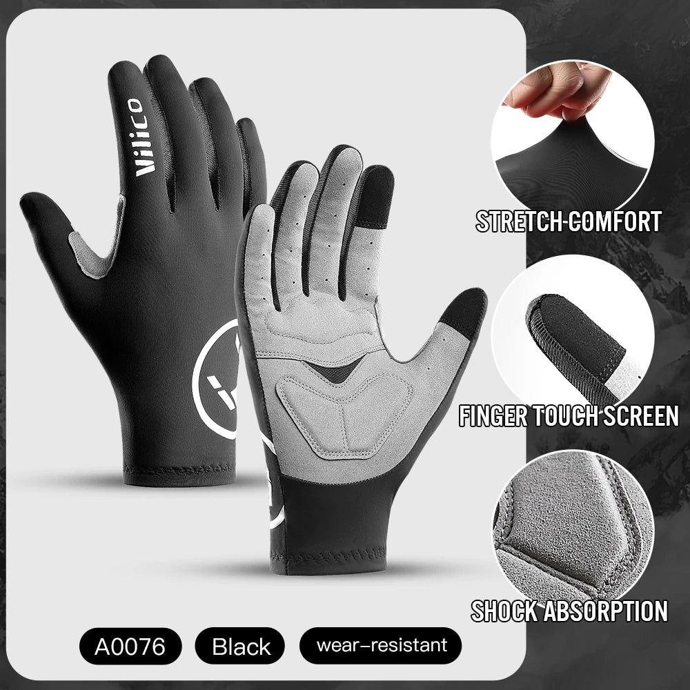 Cycling Gloves with Touchscreen - Breathable & Gel-Padded for Road & MTB Riding