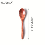 Juego de 6 cucharas de madera para té y café: juego de agitadores de mango largo para miel y postres