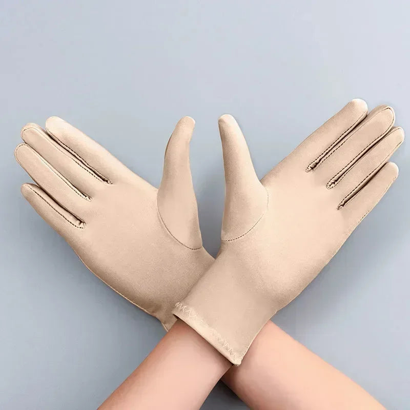 Fashion Summer Spandex Gloves Women Men Sexy Mittens Sun Protection White Black Etiquette Thin Short Stretch Dressy Dance Gloves