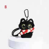 Adorable Plush Cat Keychain – Cute Black Cat Doll Keyring for Bags & Decor