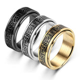 Viking Spinner Ring – Stainless Steel Anxiety Relief Ring with Celtic Knot Design