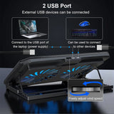 Gaming Laptop Cooling Pad – Dual Fan, Adjustable Stand & USB Hub