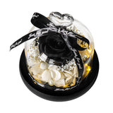 Eternal Rose in Glass Dome with LED Lights - Preserved Flower Gift for Women