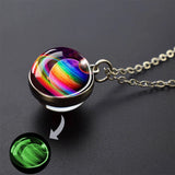 Vintage Round Metal Pendant Necklace – Unisex Fashion Accessory