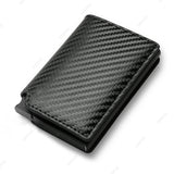 Slim RFID PU Leather Wallet – Trifold Business Card Holder for Men & Women