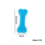 Durable Spiked Rubber Bone Chew Toy for Dogs – Teeth Cleaning & Training Aid