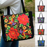 Bolso de mano con diseño floral bordado: elegante y espacioso para cualquier ocasión