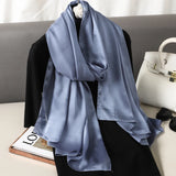 Elegant Silk Scarf – Luxury Solid Color Shawl & Pashmina for Women