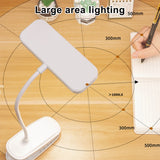 360° Adjustable USB Rechargeable Desk Lamp - 3-Level Dimmable LED Clip Light