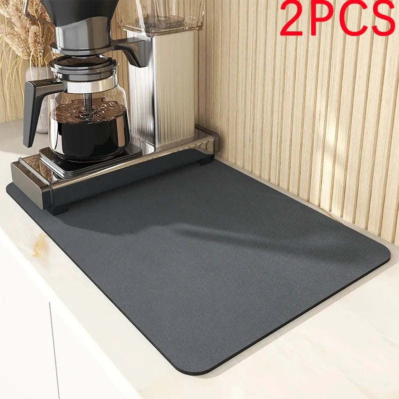 Super Absorbent Kitchen Drying Mat | Non-Slip Quick-Dry Drain Pad