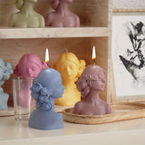 ✨Molde de silicona 3D de niña con ojos cerrados: manualidades con velas, yeso y resina ✨